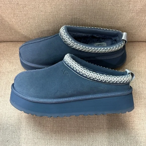 Like New! UGG TAZZ Platform Slipper Desert Blue Size 9 - Picture 4 of 8